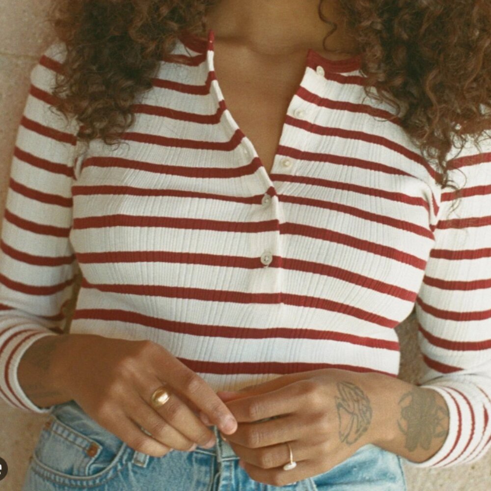 Doen Paola Tee - Red Stripe